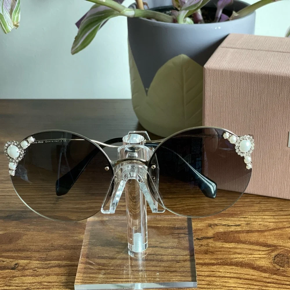 Miu Miu Sunglasses, Round Frameless - Picture 2 of 6